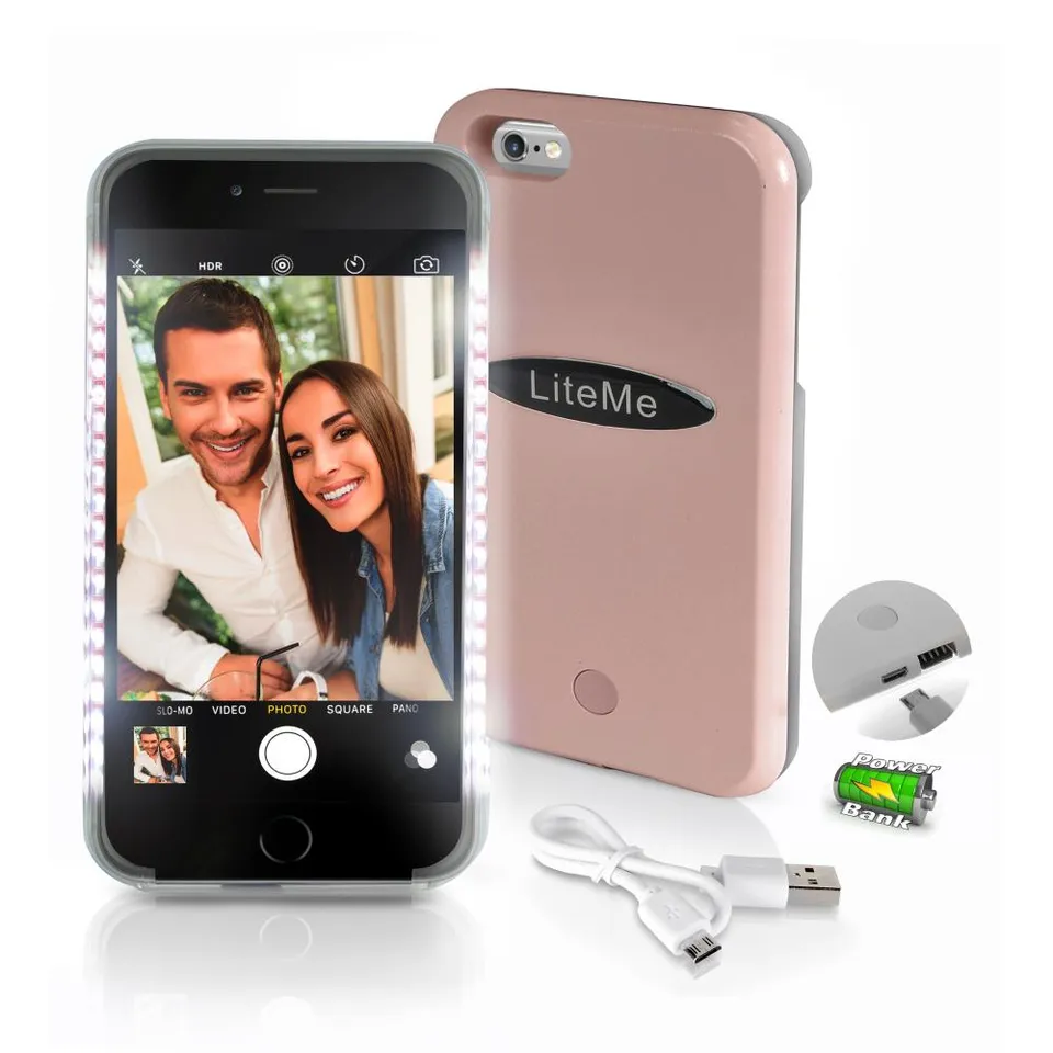 Serenelife LiteMe iPhone 6/6s Plus Hülle LED Roségold mit Akku