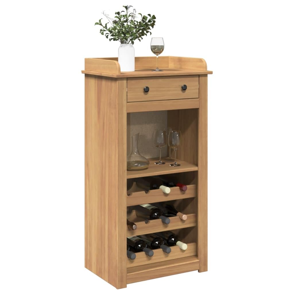 vidaXL Möbel Panama Weinschrank Kiefer 57x40x111,5 cm 9 Flaschen