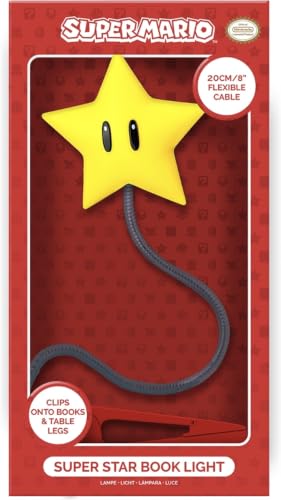 Paladone Super Mario Super Star Buchlampe LED Clip