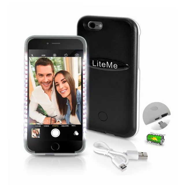 Serenelife LiteMe SLIP201BK iPhone 6 Plus Hülle LED Schwarz