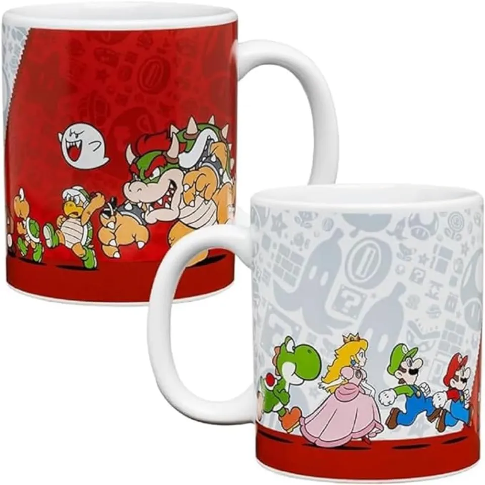 Paladone Super Mario Bros Tasse 300 ml weiß Wärmewechsel