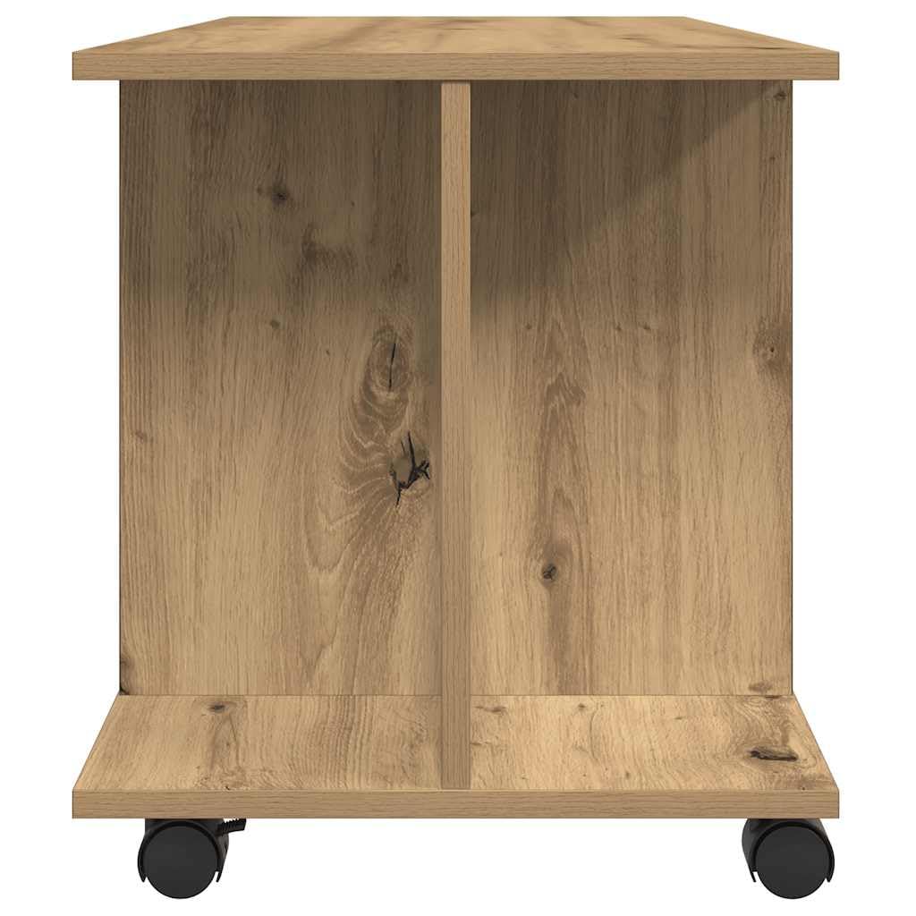 vidaXL Heim & Garten TV-Regal Artisan-Eiche 80x40x45 Rollen