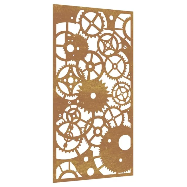 vidaXL Heim & Garten Wanddeko 105x55 cm Cortenstahl Zahnrad