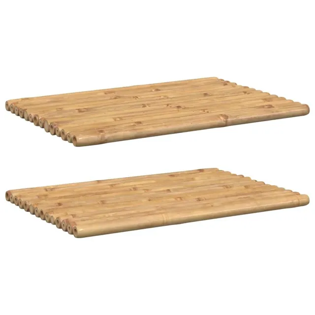 vidaXL Badematten Bambus 70x50cm 2 Stk. Latten Holz