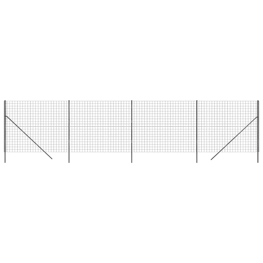 vidaXL Heim & Garten Maschendrahtzaun 2x10 m Anthrazit 100 mm