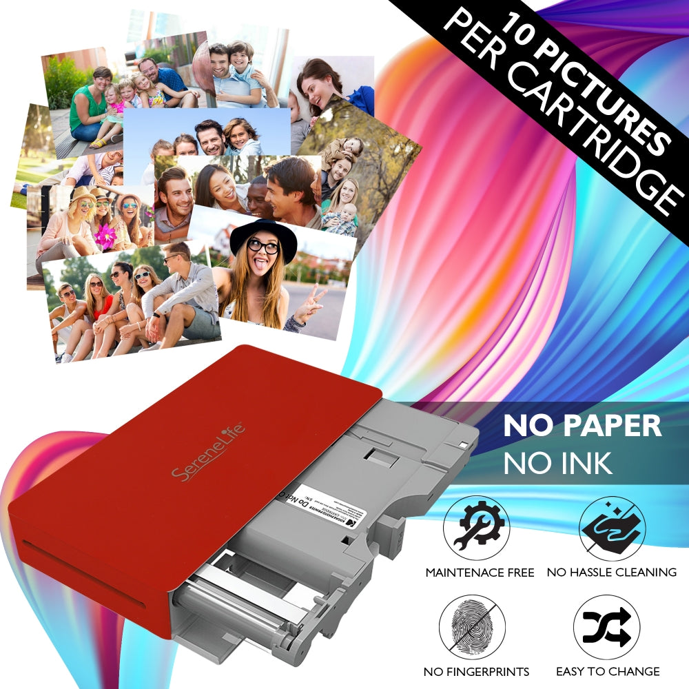 Serenelife Fotodrucker mobiler Handydrucker Bluetooth