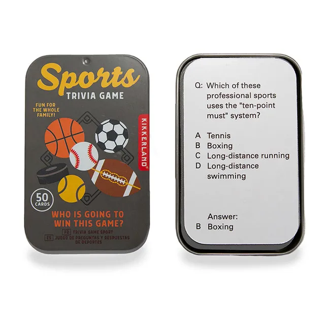 Kikkerland Play Sports Trivia Game Quizspiel 50 Fragen