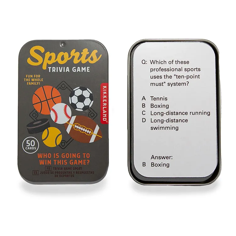 Kikkerland Play Sports Trivia Game Quizspiel 50 Fragen