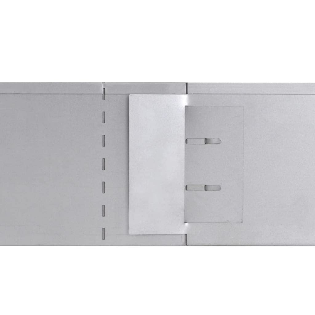 vidaXL Rasenkante Verzinkter Stahl 20x 100x14 cm flexibel