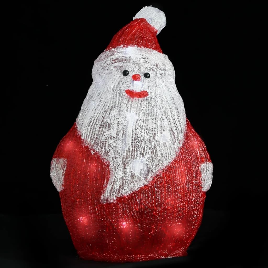 vidaXL Heim & Garten LED Weihnachtsmann 28cm Rot Acryl 25 LED