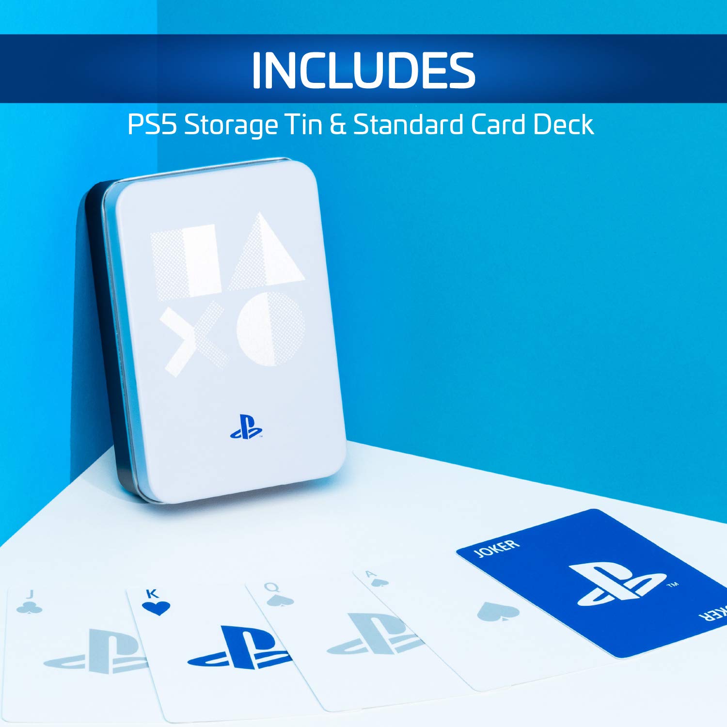 Paladone Playstation Spielkarten PS5 6x9 cm in Dose Geschenk