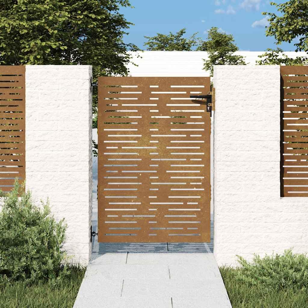 vidaXL Heim & Garten Gartentor 85x125 cm Rostoptik Corten