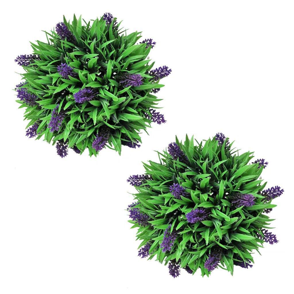 vidaXL Buchsbaumkugel Lavendel 28cm 2 Stk. Kunstpflanze