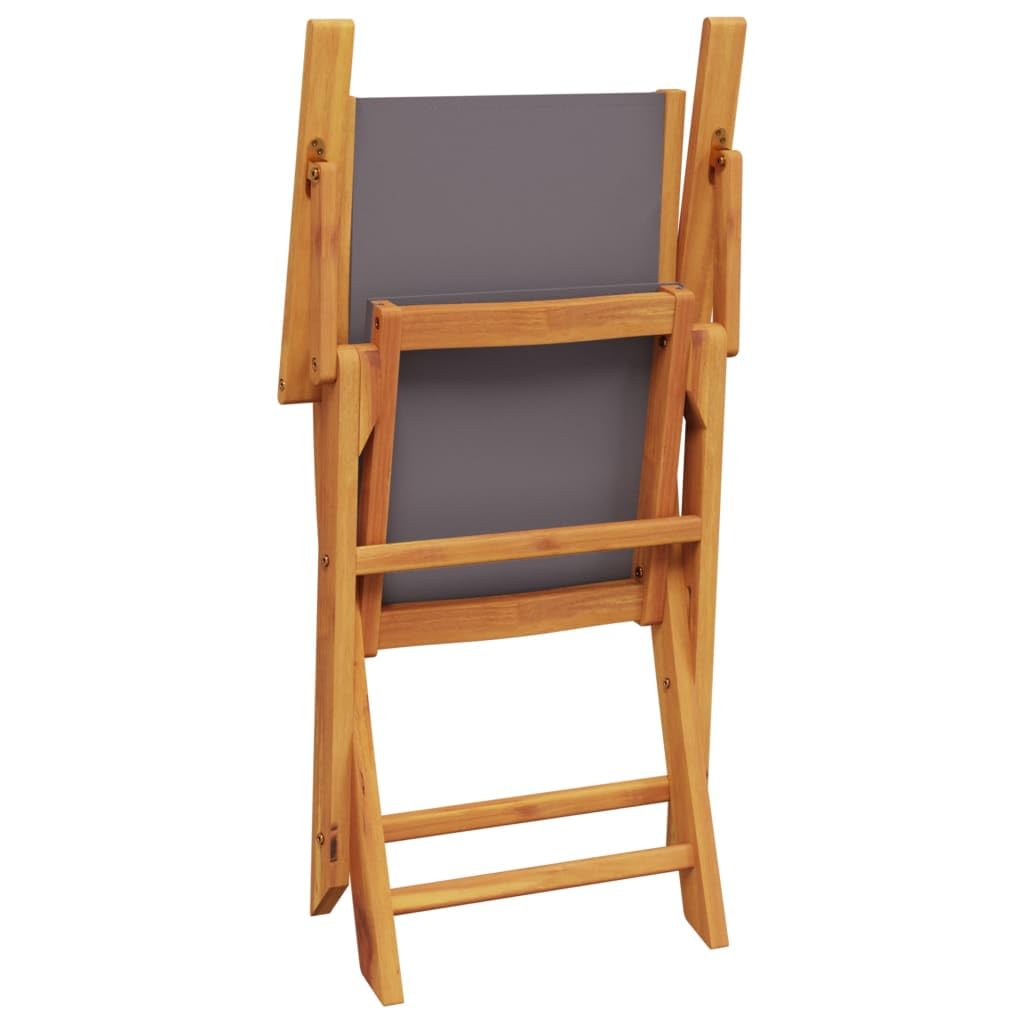 vidaXL Bistro-Set Anthrazit 3-tlg Akazie 60x60 cm klappbar