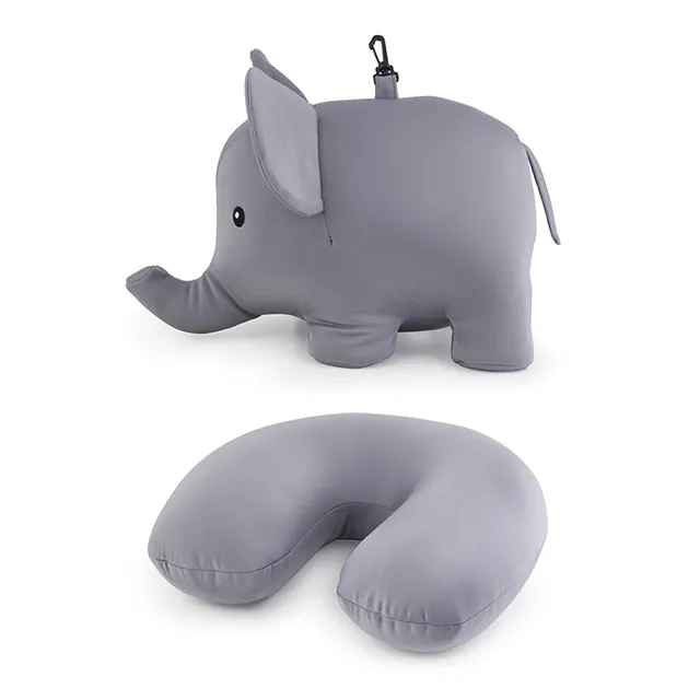 Kikkerland On-The-Go Reisekissen Elefant Zip Flip Mikroperlen