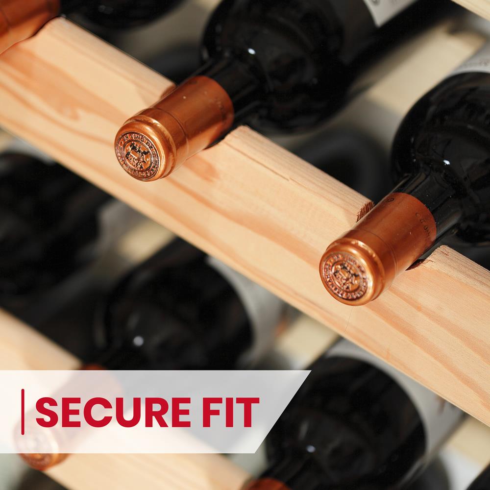 Serenelife Storage Weinregal Bambus 36 Flaschen 4 Ebenen