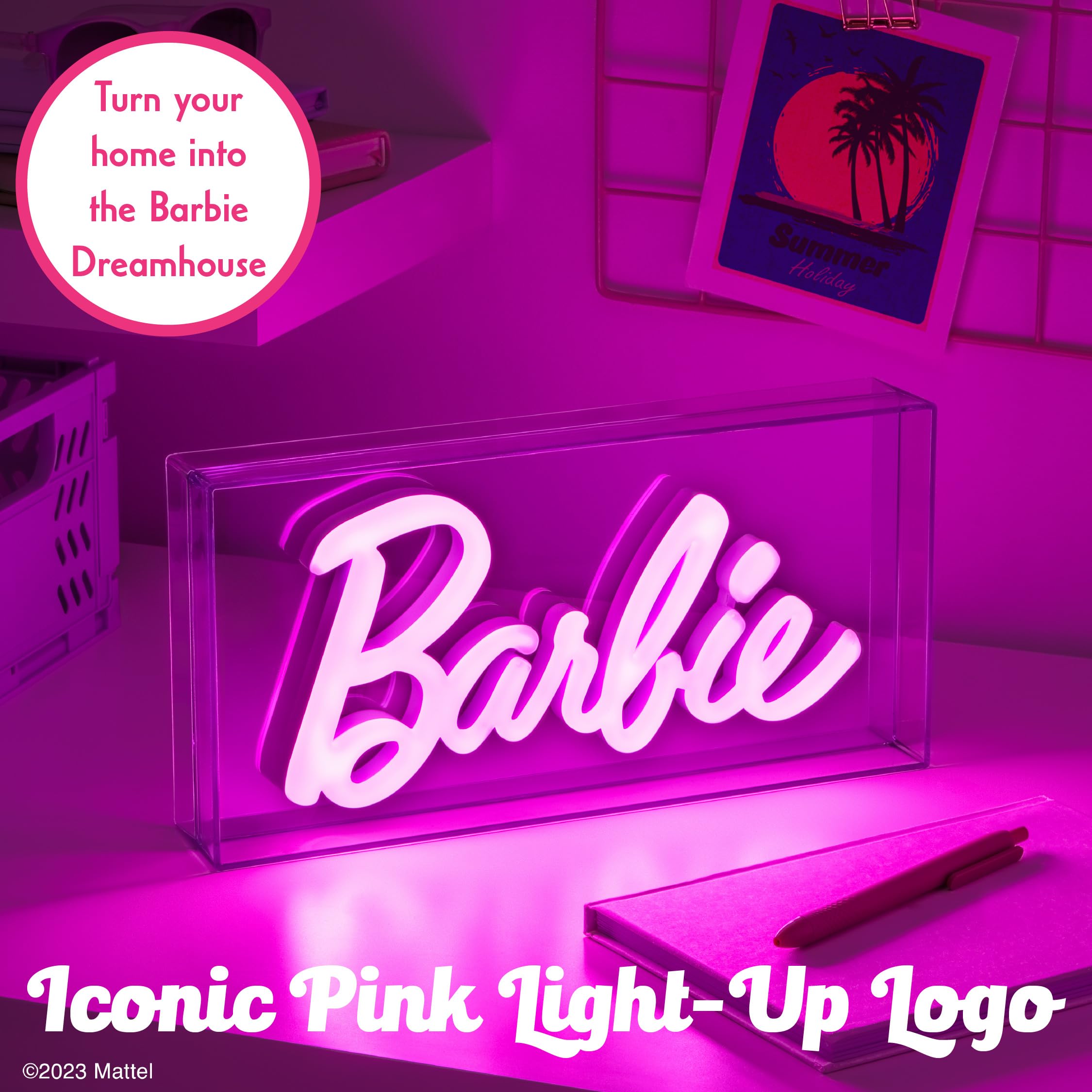 Paladone Lighting Modern Barbie LED-Neonlicht pink 30 cm