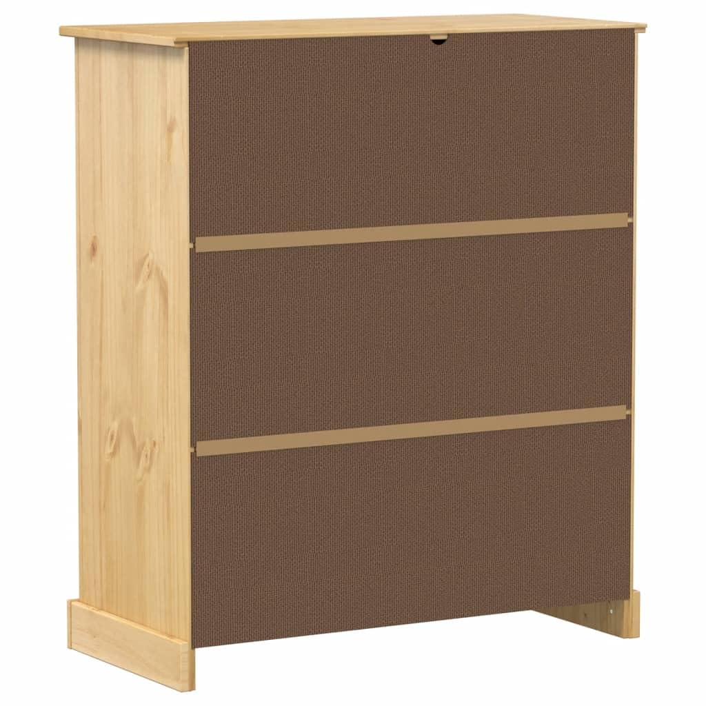 vidaXL Möbel Weinschrank Corona Honigwachs 97x45x114 massiv