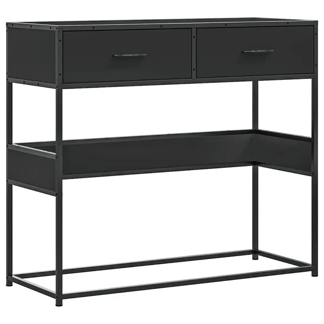 vidaXL Möbel Konsolentisch Schwarz 90x35x80 Holzwerkstoff