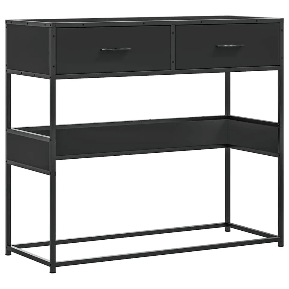 vidaXL Möbel Konsolentisch Schwarz 90x35x80 Holzwerkstoff