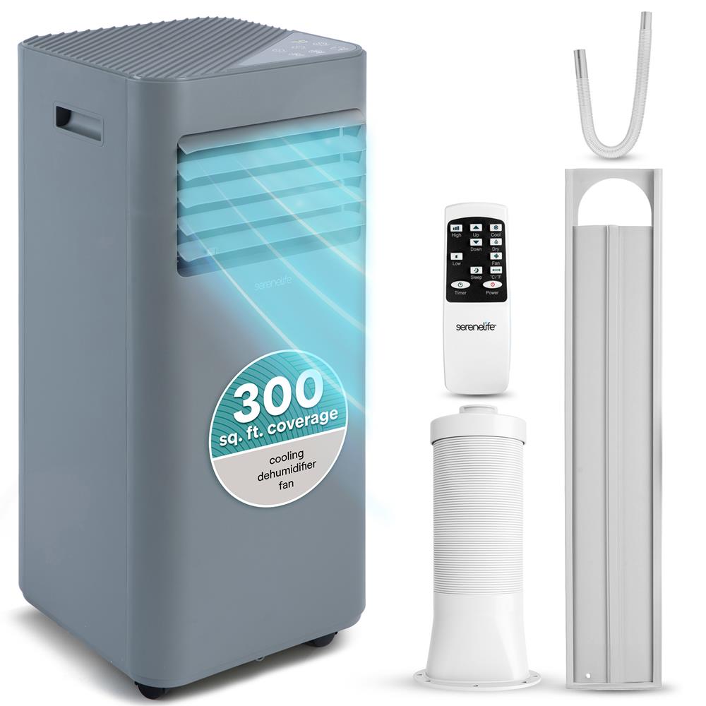 Serenelife Portable AC Klimagerät Grau 8000 BTU Mobil