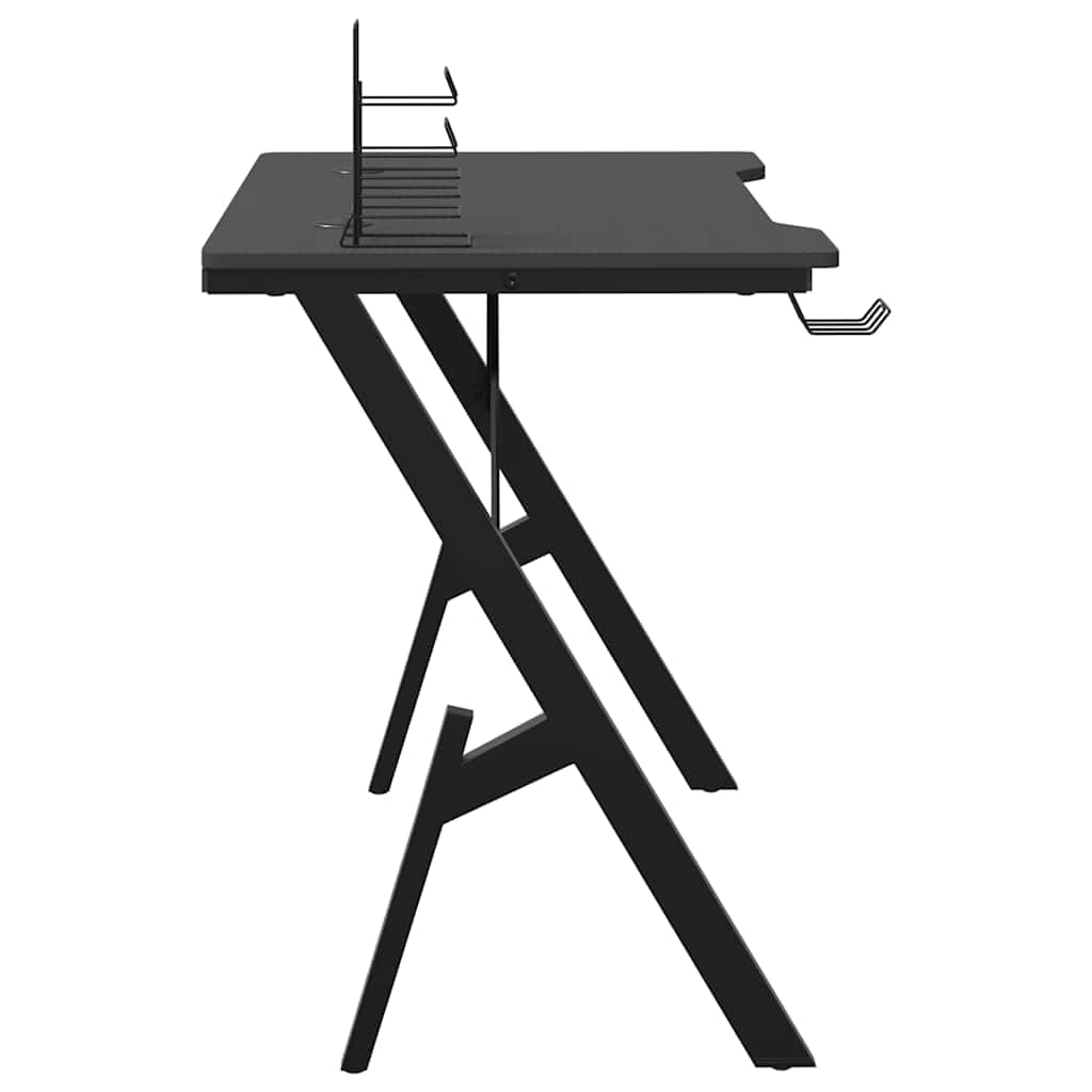 vidaXL Möbel Gaming Schreibtisch 90x60x75 Schwarz