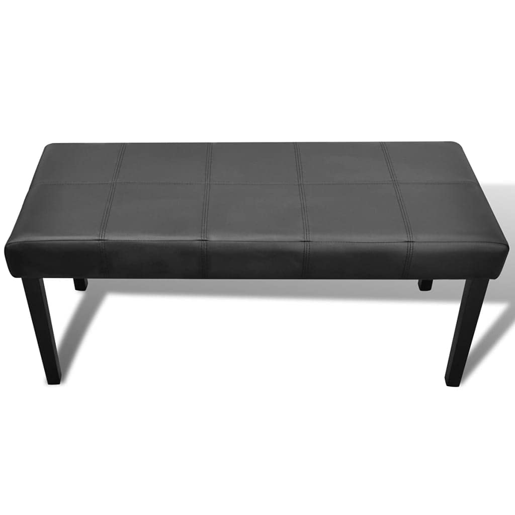 vidaXL Sitzbank Kunstleder Schwarz 106x43x46 cm Flurbank