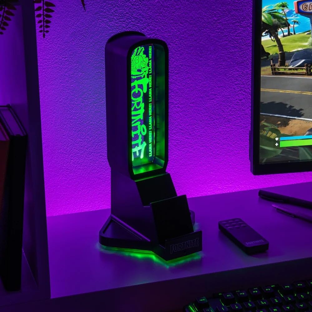 Paladone Fortnite Kopfhörerständer 3-in-1 RGB Ladestation