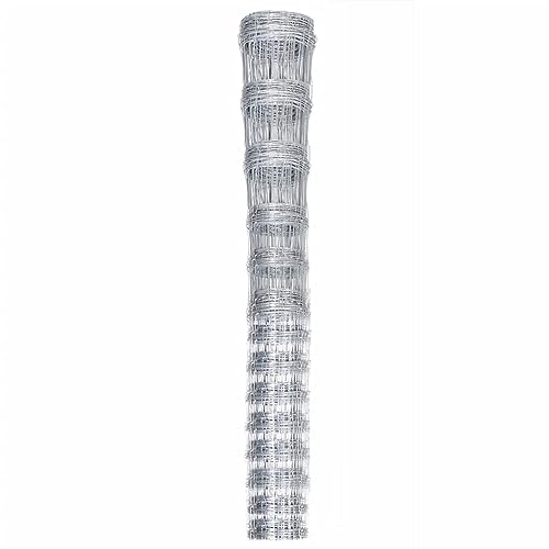 vidaXL Heim & Garten Gartenzaun 50x1 m Silbern Verzinkt