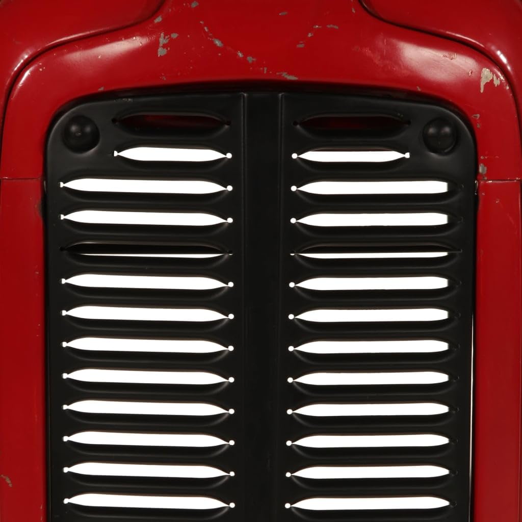vidaXL Bartisch Traktor Rot-Braun 55x120x107 Mango