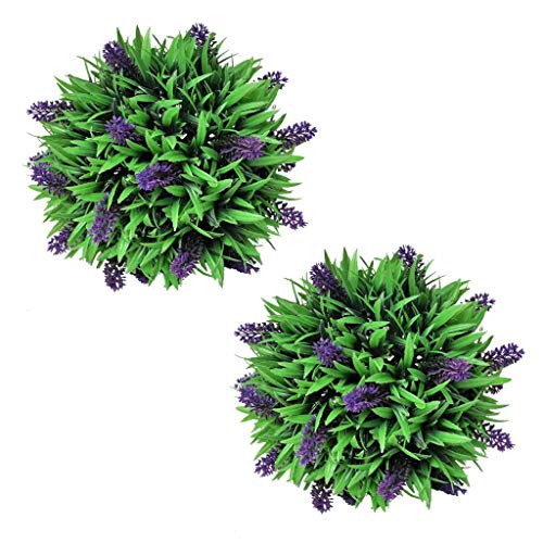 vidaXL Buchsbaumkugel Lavendel 28cm 2 Stk. Kunstpflanze