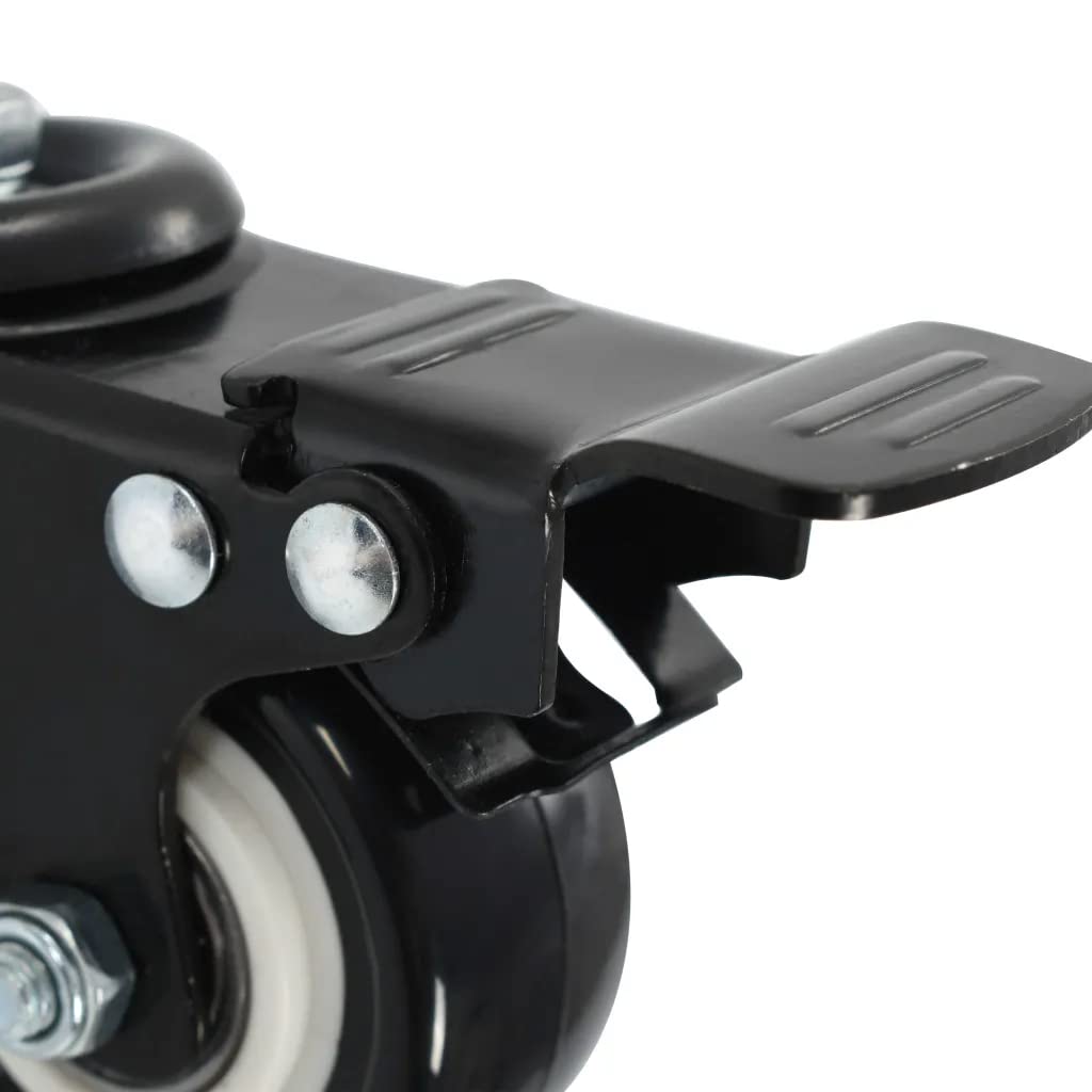 vidaXL 24x Lenkrollen mit Bremsen 50mm PU 24 Stk.