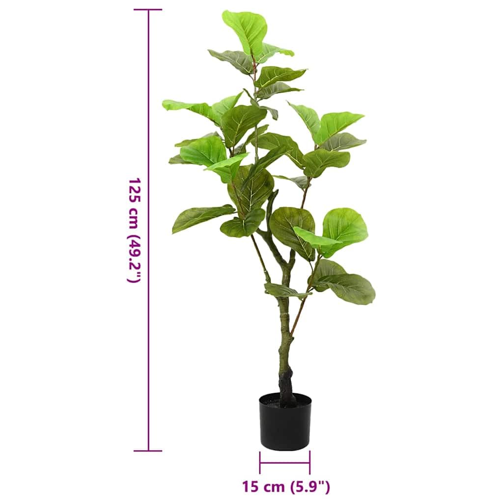 vidaXL Heim & Garten Ficusbaum künstlich 125 cm grün 30 Blätter