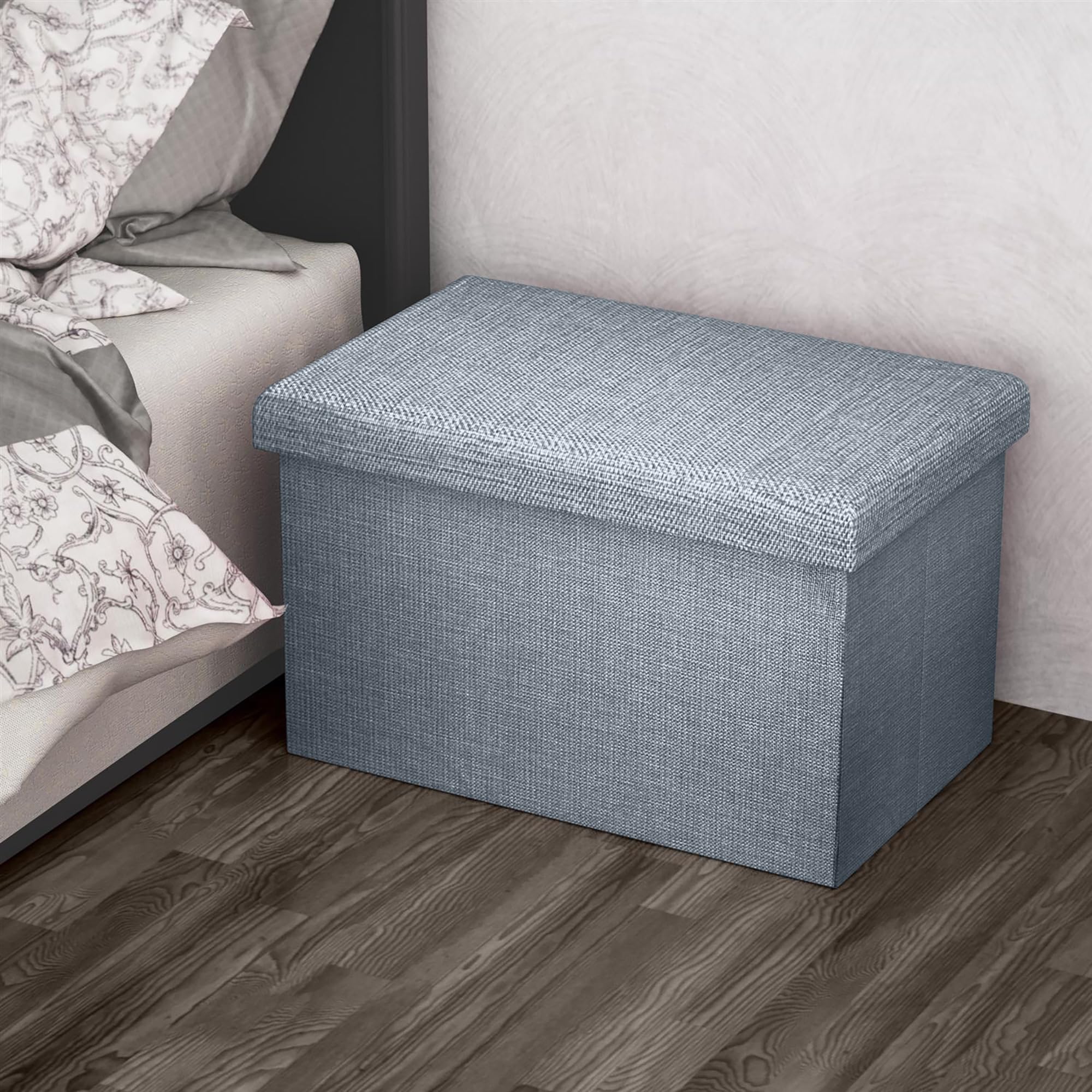 Intirilife Sitzbank faltbar 49x30x30cm Hocker Alaska Grau