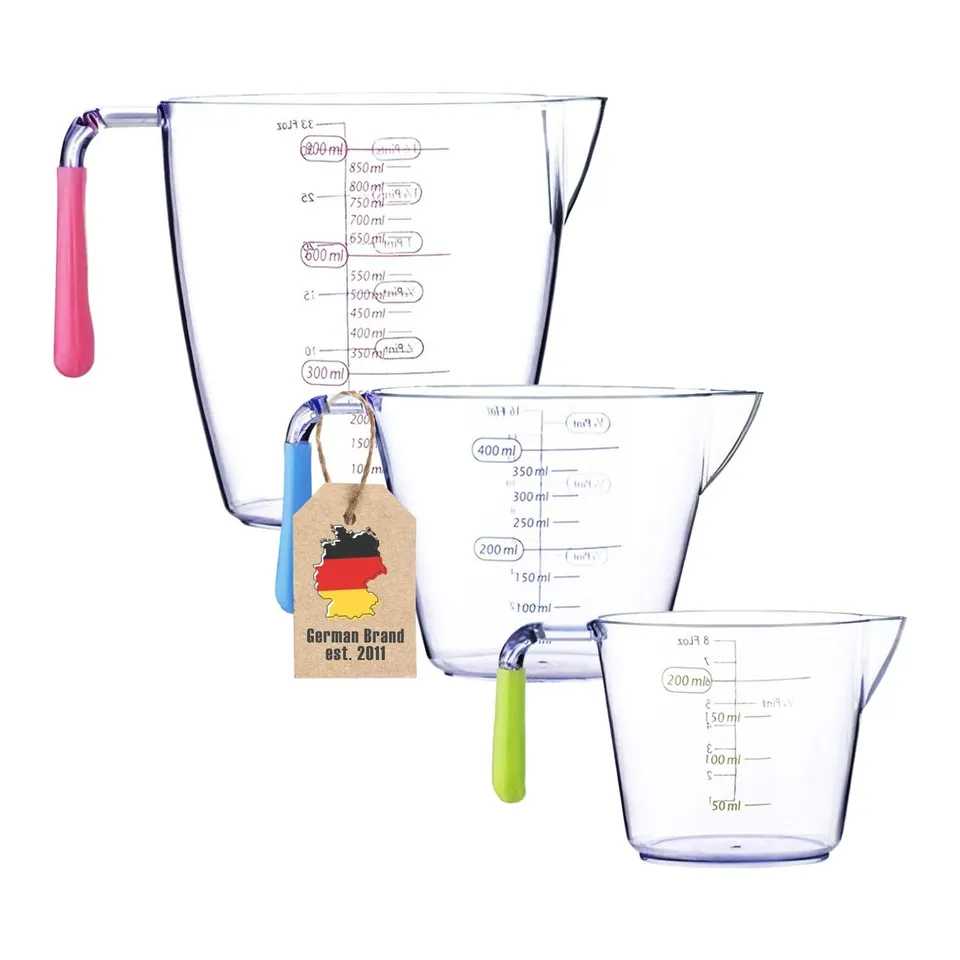 Intirilife Küche Messbecher 3er Set 200/400/900 ml