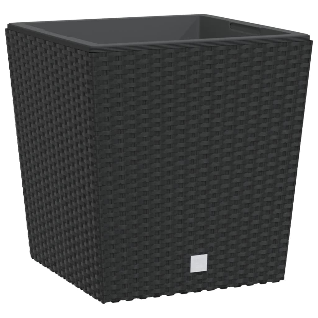 vidaXL Pflanzkübel Anthrazit Rattan-Optik 32 L Blumentopf