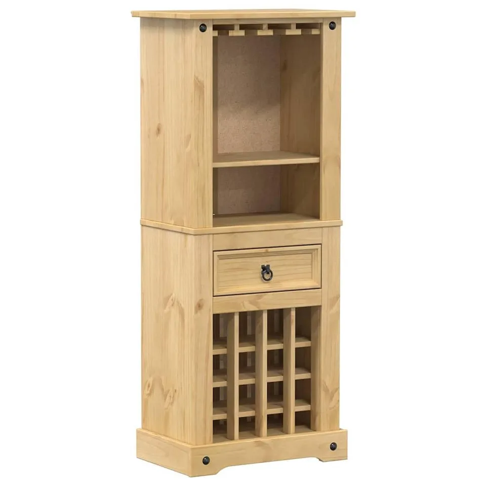 vidaXL Weinregal Corona 56x35x134,5 cm Kiefer Massivholz