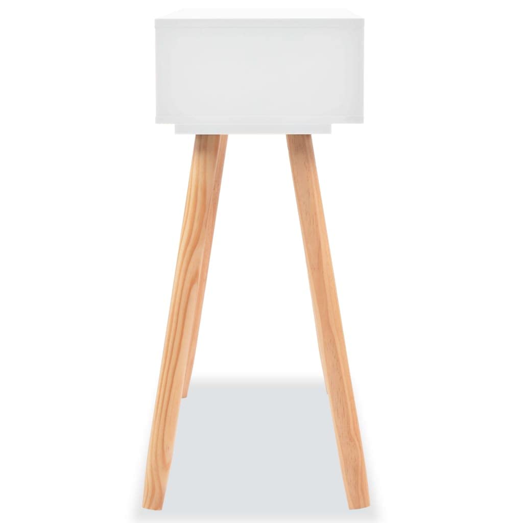 vidaXL Möbel Konsolentisch Pinienholz 80x30x72 cm Weiß