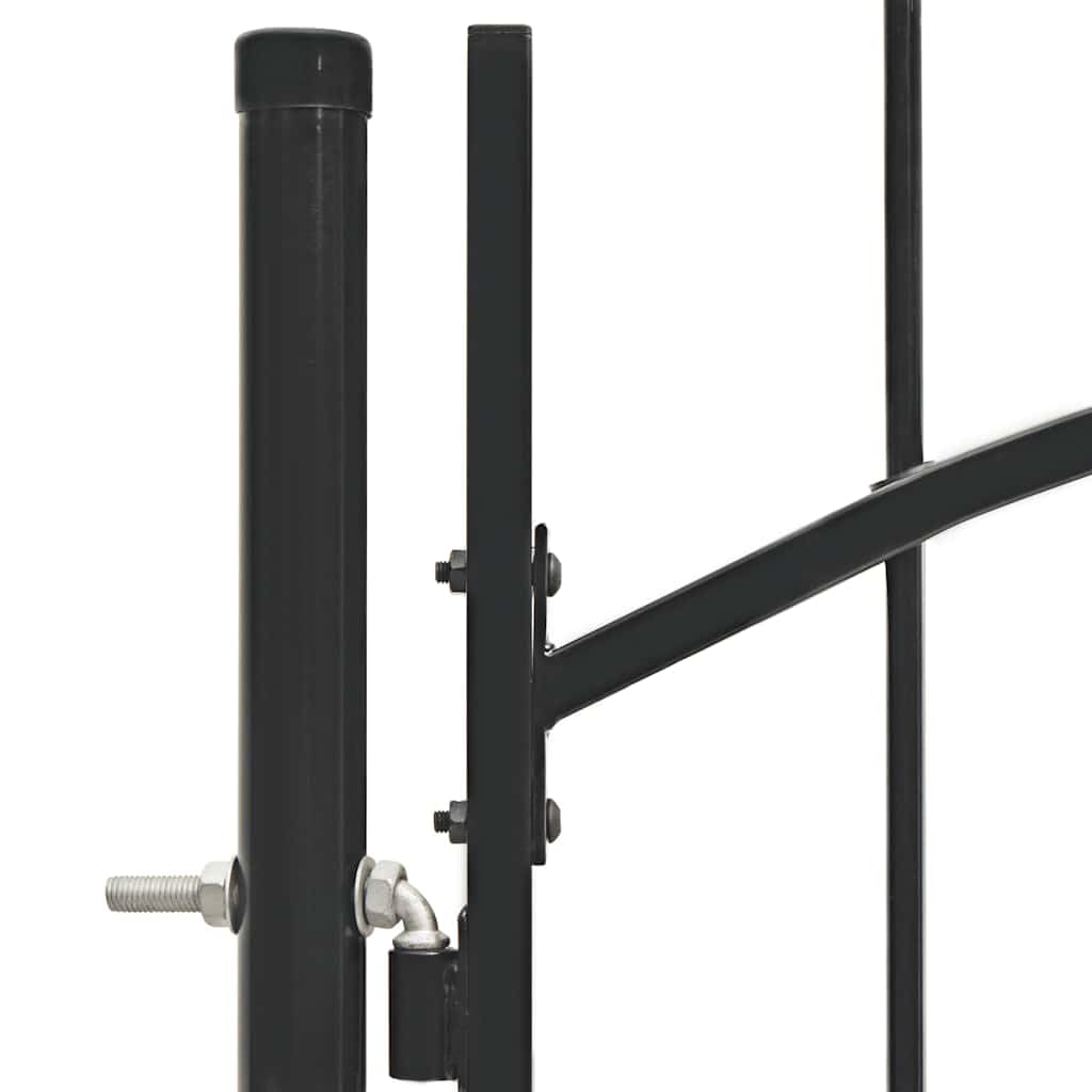 vidaXL Woerden Gartentor Stahl Schwarz 1,75 m
