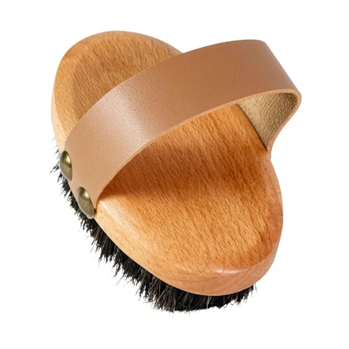 Intirilife Körperbürste Naturborsten Pferdehaar 11,5 cm