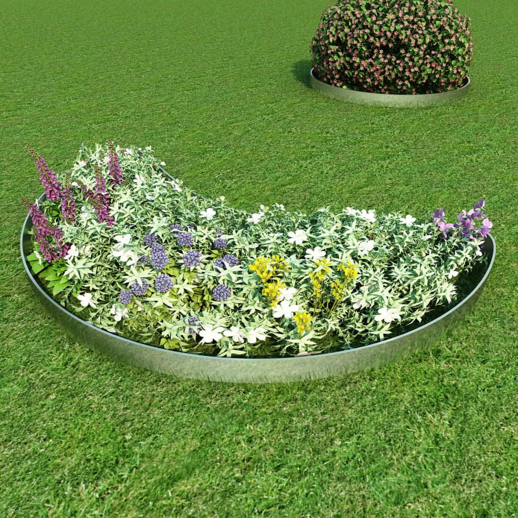 vidaXL Rasenkante Verzinkt Beetumrandung 100x20cm 15 Stk Stahl
