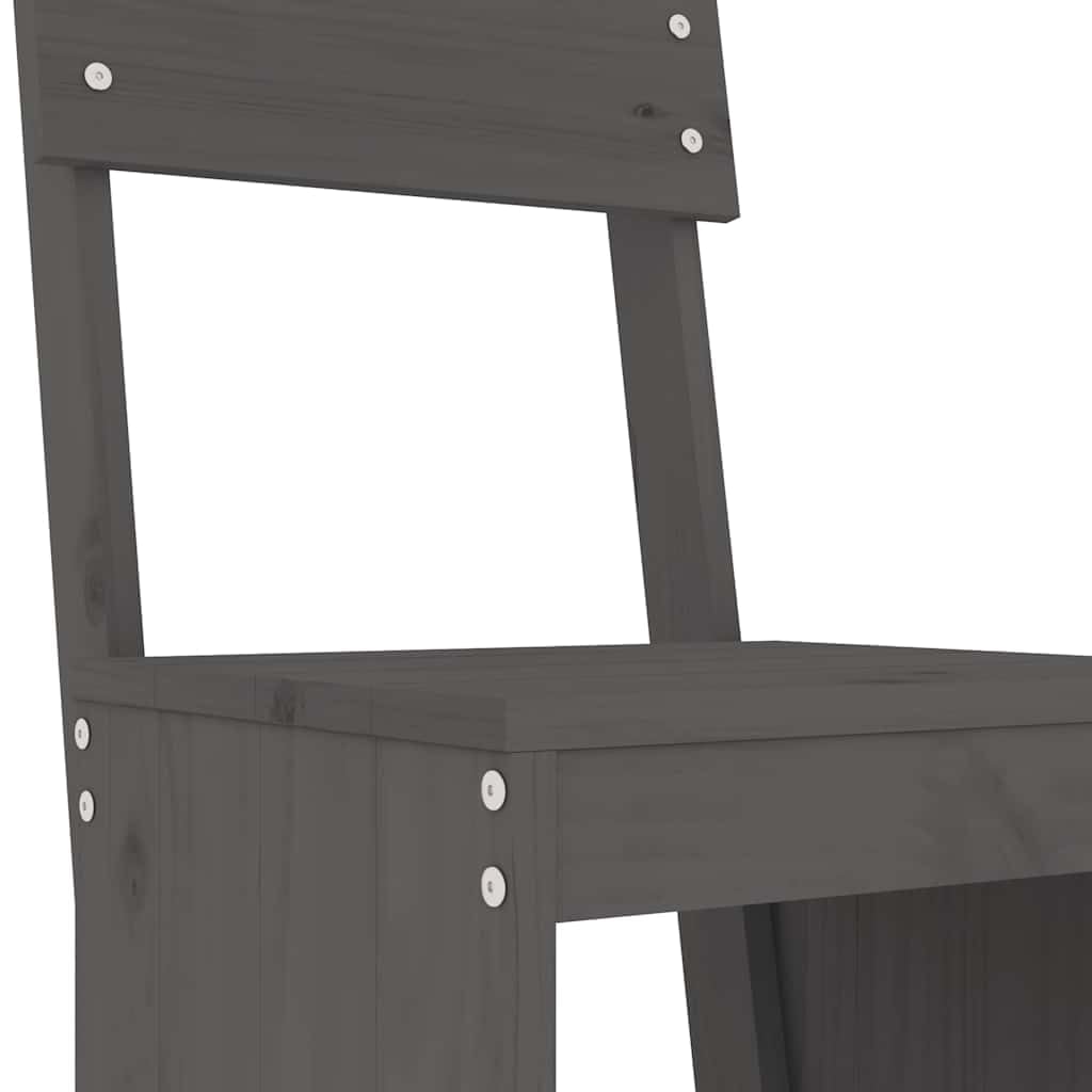 vidaXL Heim & Garten 3-tlg. Gartenbar-Set Holz Graue Kiefer