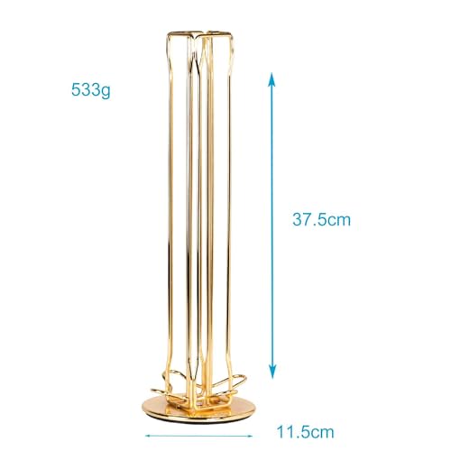 Intirilife Kapselhalter Gold 40 Nespresso Kapseln Eisen drehbar