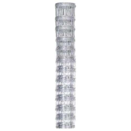 vidaXL Heim & Garten Gartenzaun 50x1,25m silbern Stahl