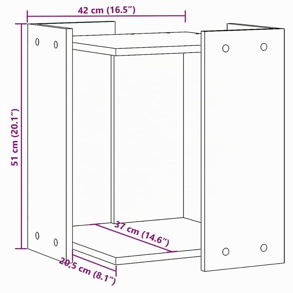 vidaXL Tierbedarf Katzenklo-Schrank Weiß 42x42x51 Holz
