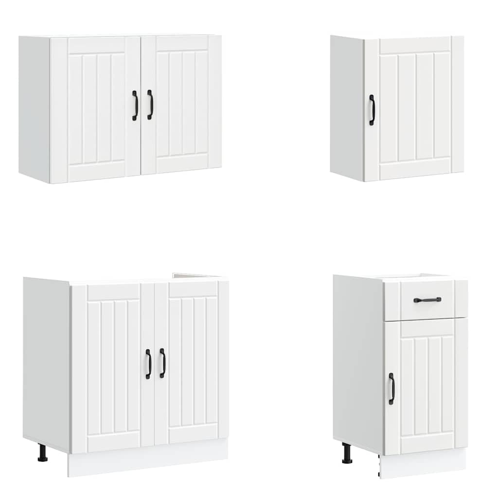 vidaXL Möbel Küchenschrank-Set Lucca 7-tlg. Weiß
