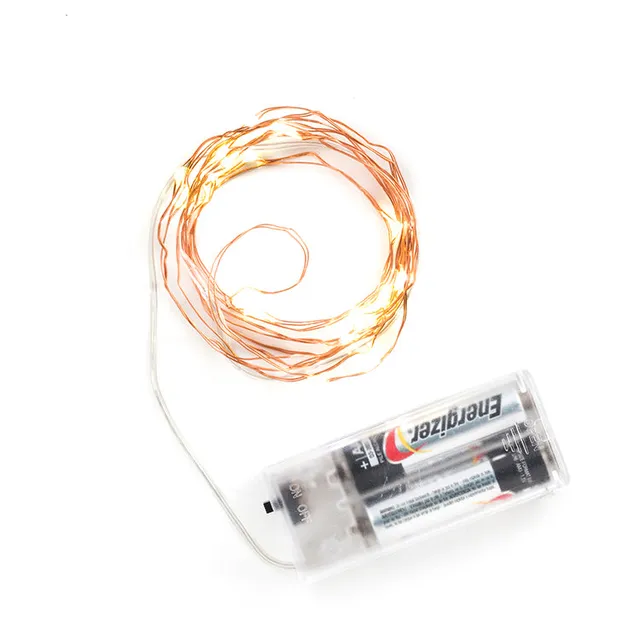 Kikkerland Home Kupfer Lichterkette 20 LED 1,8m Batterie