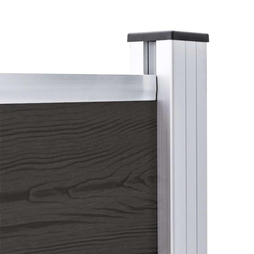 vidaXL Heim & Garten Zaunelement WPC 180x105cm Schwarz Sichtschutz