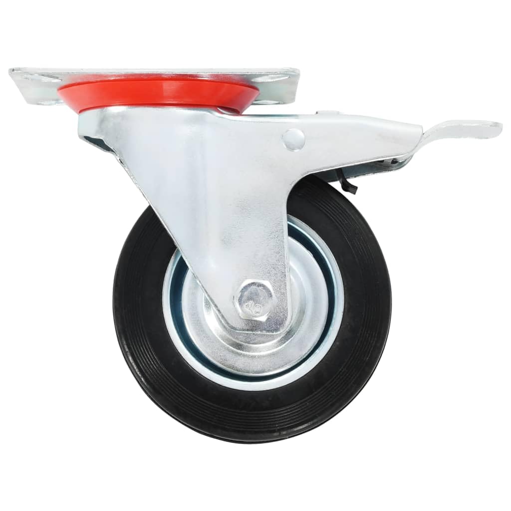 vidaXL Rollen 100 mm Möbelrollen 4 Stück mit Bremse 70 kg