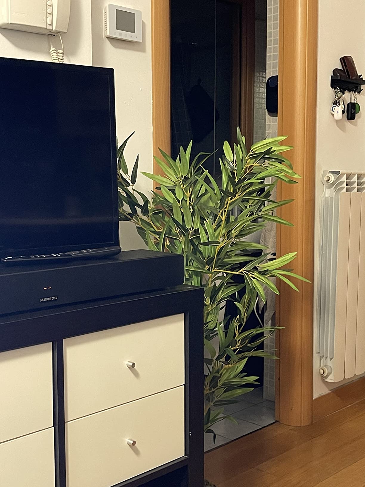 vidaXL Künstliche Bambuspflanze Grün 120 cm mit Topf